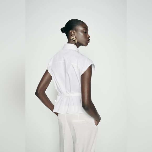 Zara New Collection Combinat Lace Shirt - Picture 9 of 17